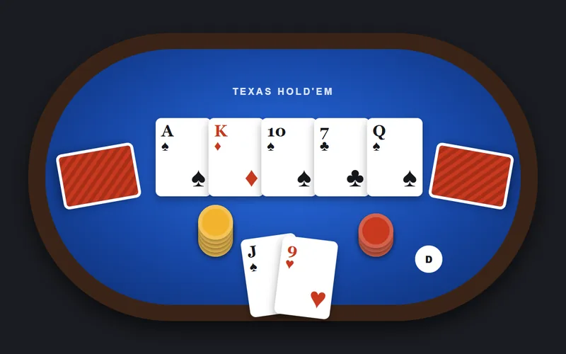 Casino poker table layout