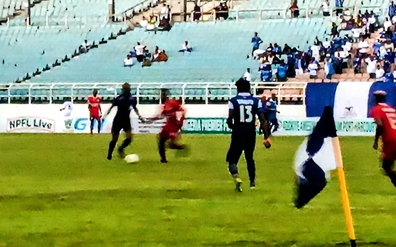 Football match in progress