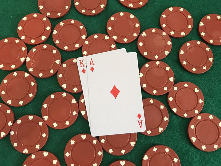 playing cards / blackjack table
