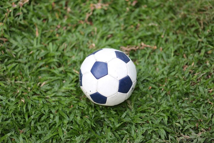 football on grass